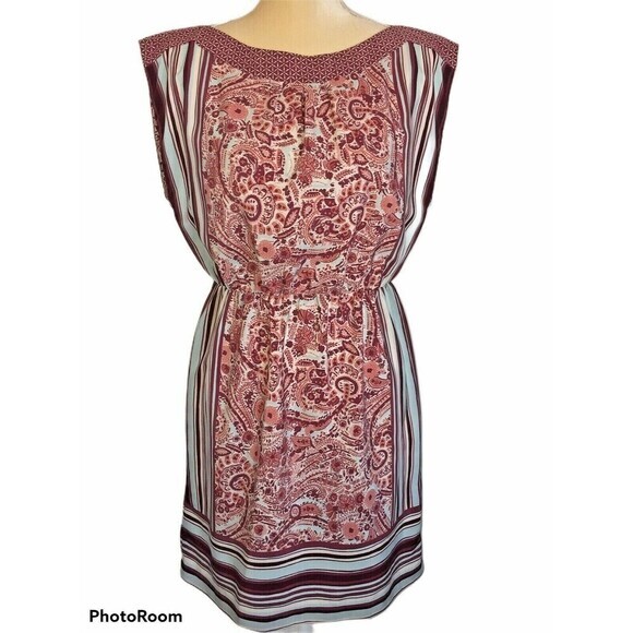 Loft‎ Women's Sleeveless Paisley Kaftan Dress Size S 100% Polyester - Picture 1 of 9
